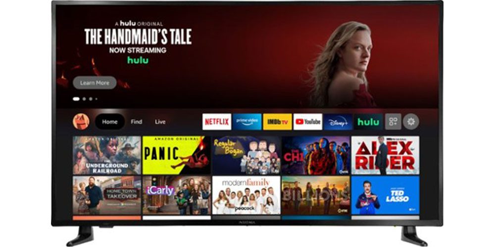 Insignia 50-inch Class F30 Series 4K TV on a white background.