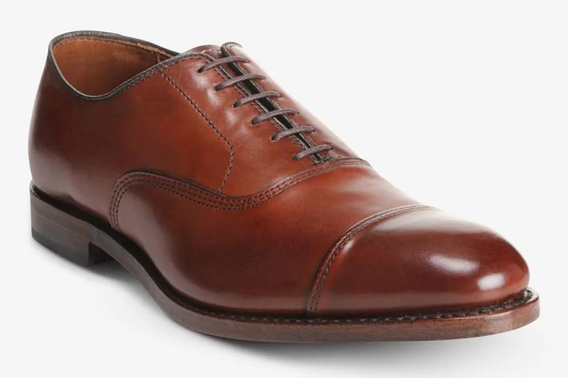 The Allen Edmonds Park Avenue cap-toe Oxford in chili brown.