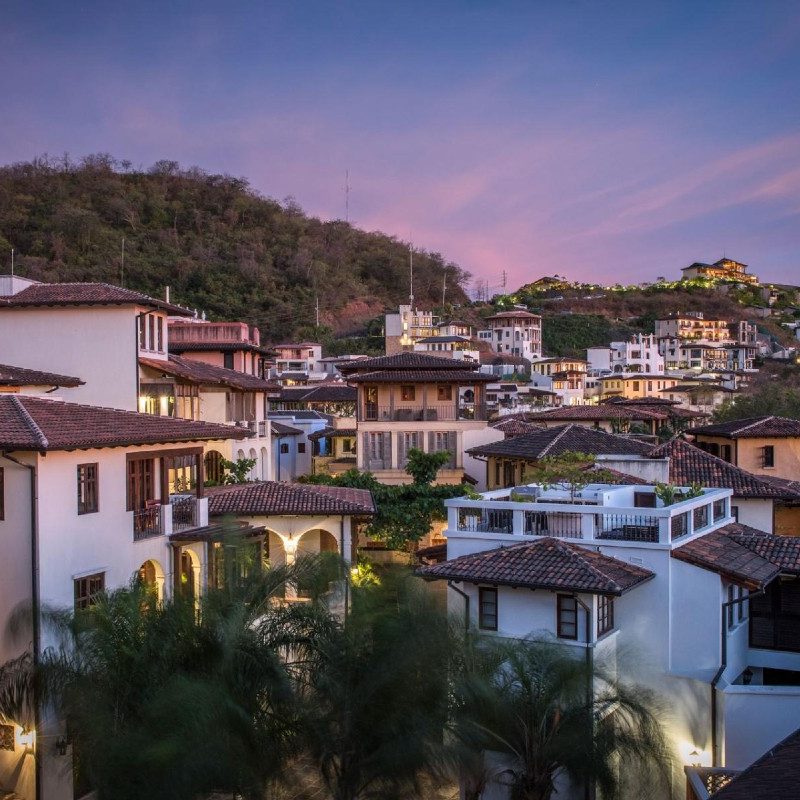 Overlooking homes in Beach Town, Las Catalinas.