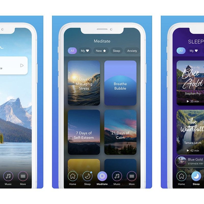 The Calm app interface.