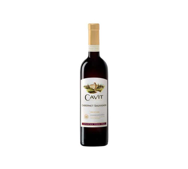 A bottle of Cavit cabernet sauvignon