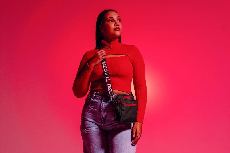 CALPAK and taco bell collab crossbody.