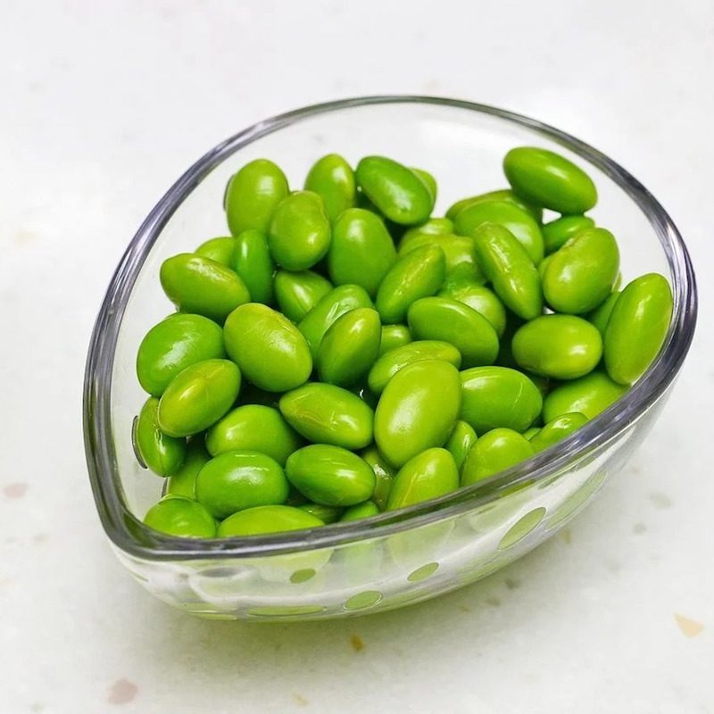 Shelled edamame in a bowl