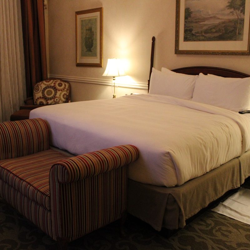 A hotel room inside The Chateau at Nemacolin Woodlands Resort