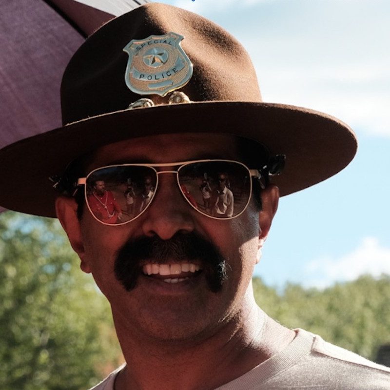 Jay Chandrasekhar on the set of 'Super Troopers.'