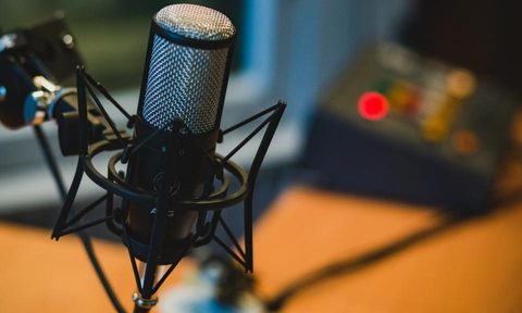 A podcast microphone