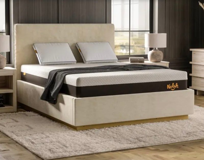 Nolah signature mattress in a dark bedroom