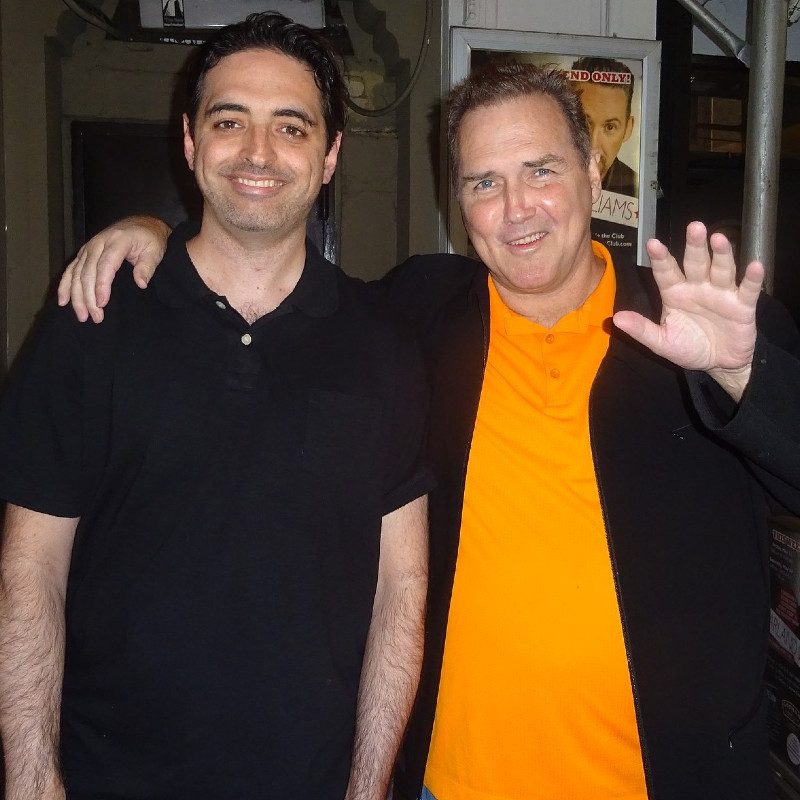 Norm Macdonald (right) with a fan in 2016.