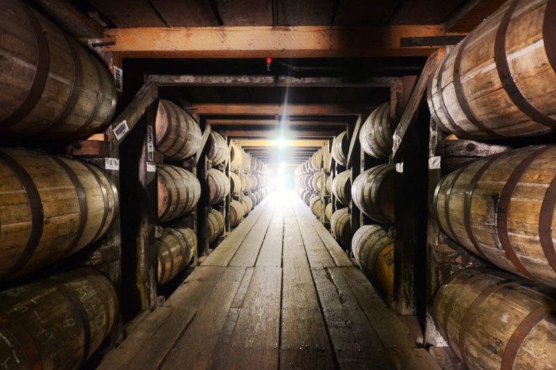 Bourbon barrels in Louisville.