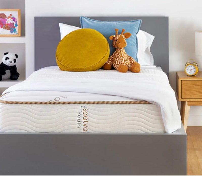 Saatva youth mattress in a children's bedroom