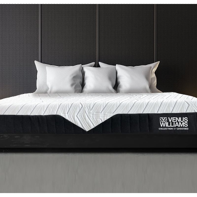 v uns williams legend ghost bed on a wooden platform bed.