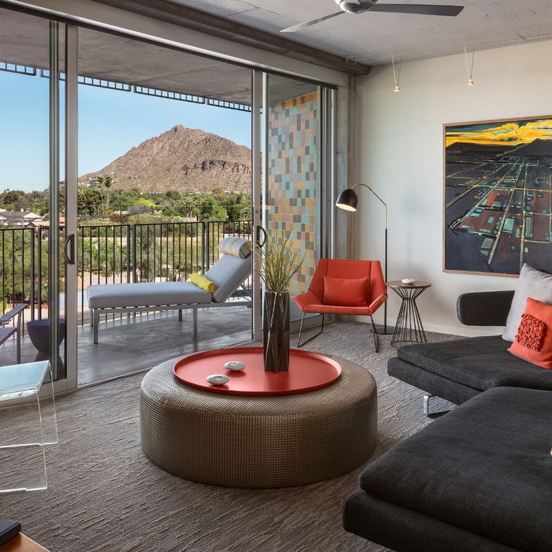 A room with a view at the Hotel Valley Ho in Scottsdale, Arizona
