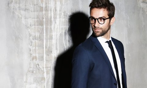 Man in a blue suit