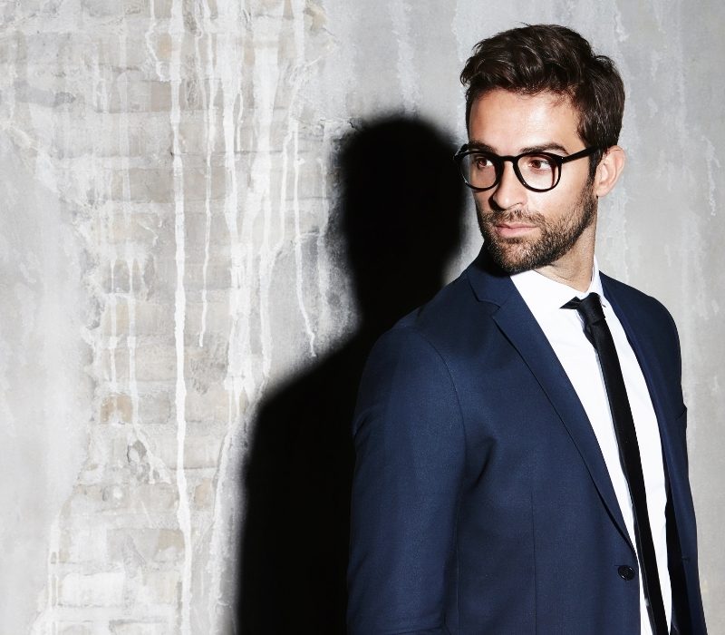 Man in a blue suit