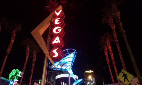 A night at Fremont East in Downtown Las Vegas.