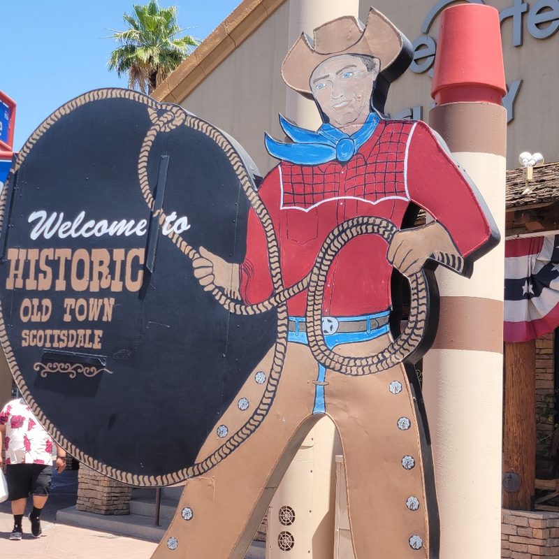 The Old Town Scottsdale cowboy sign