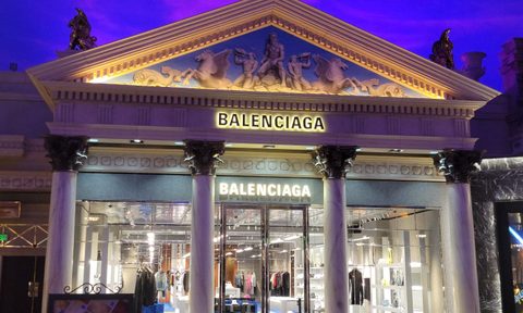 The Balenciaga store at The Forum Shops at Caesars Palace.