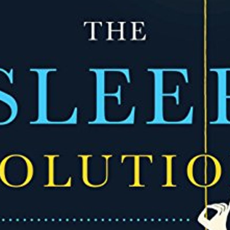 A close-up of the front cover of The Sleep Solution: Why Your Sleep is Broken and How to Fix It