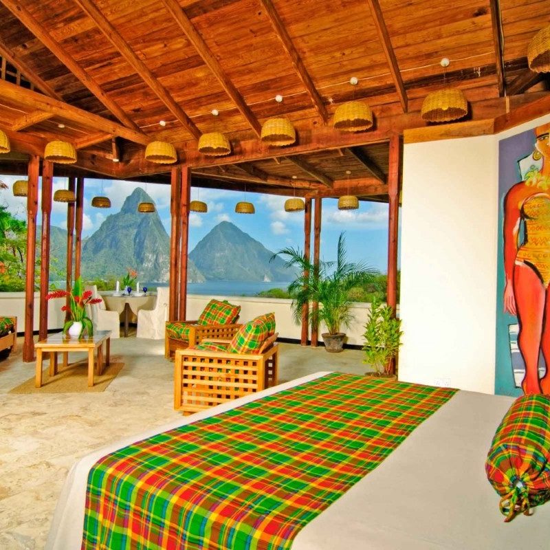 Anse Chastanet art adorns the hotel's walls