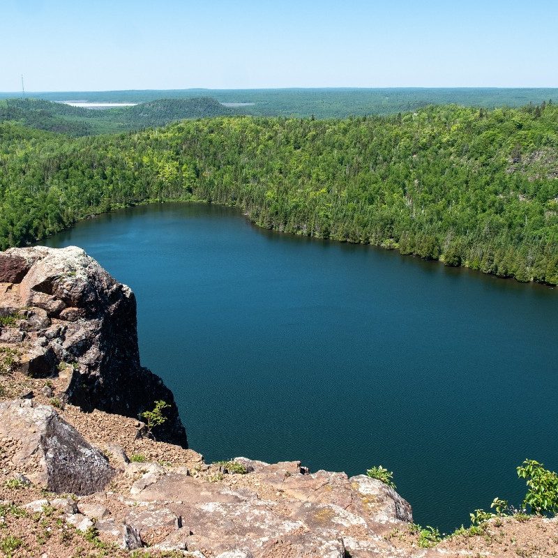 Bear Lake and Silver Bay on the Superior Hiking Trail