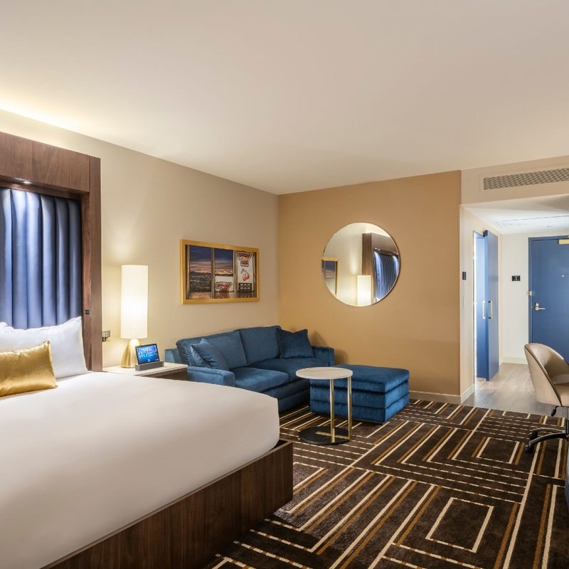 Inside a hotel room at Circa Las Vegas