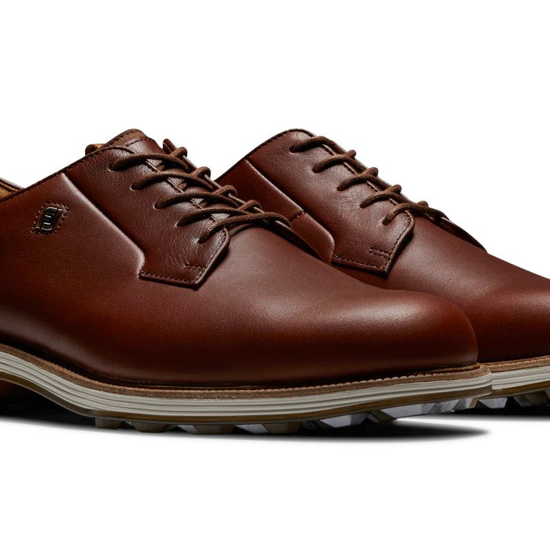 Brown golf shoes from FootJoy.