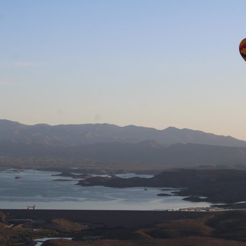A group of Rainbow Ryders hot air balloons in Phoenix, Arizona