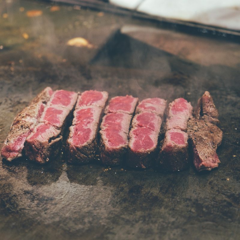Japanese beef on teppanyaki