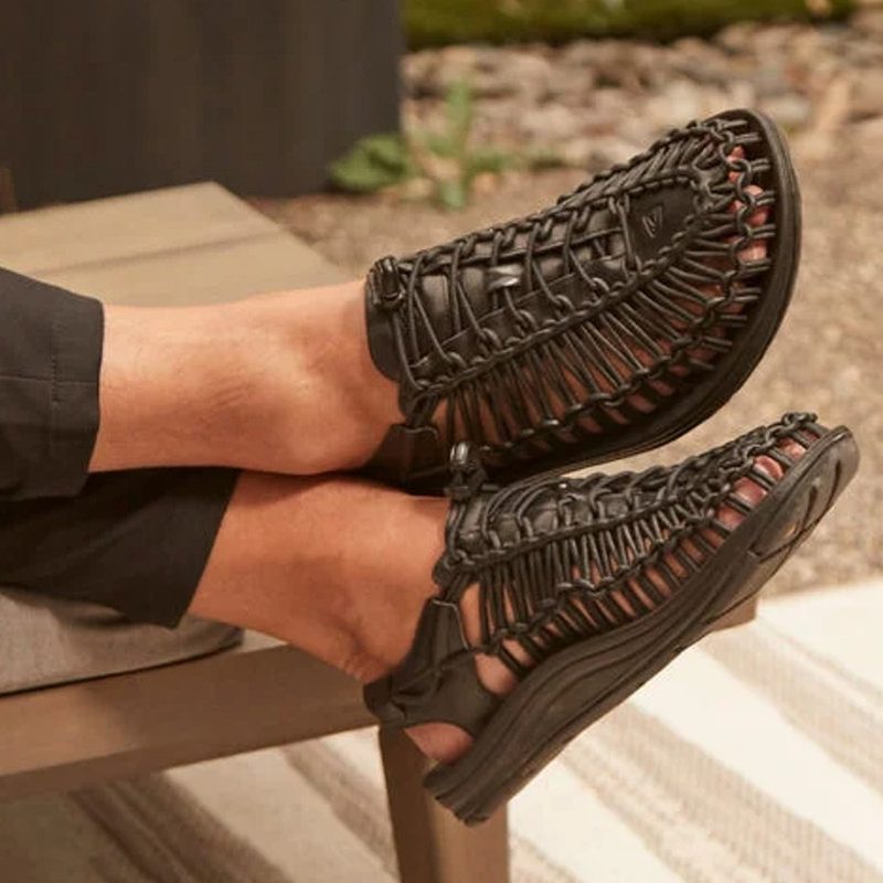 Keen men's Uneek leather sandals