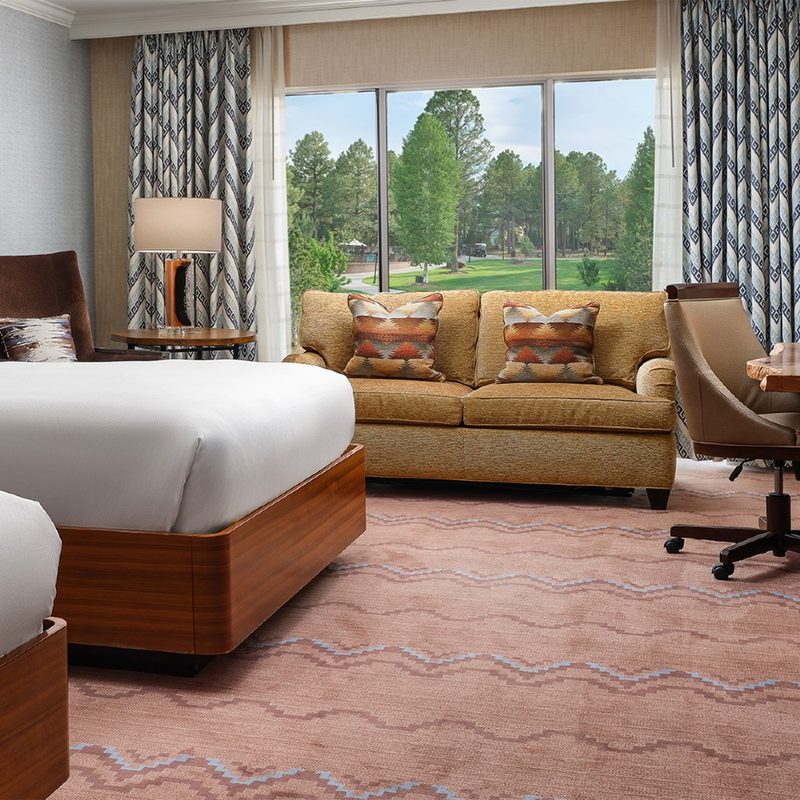A hotel room at Little America Flagstaff.