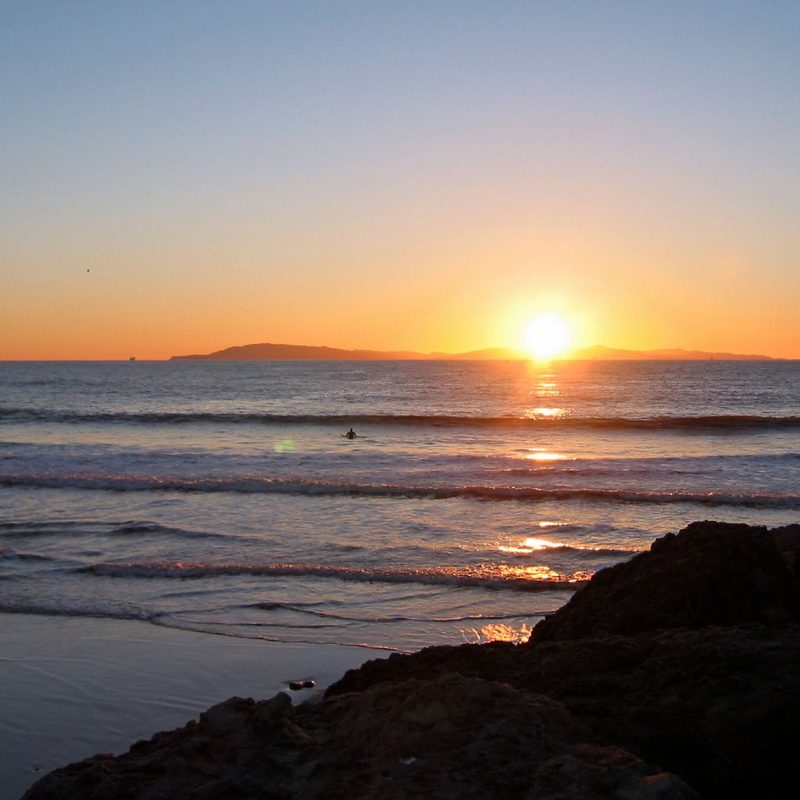 A sunset at Leo Carrillo State Park near Malibu, California