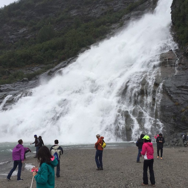 Nugget Falls near the Mendenhall Glacier