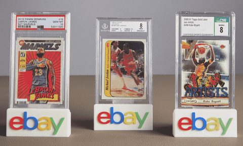 Protected sports cards from the eBay Vault