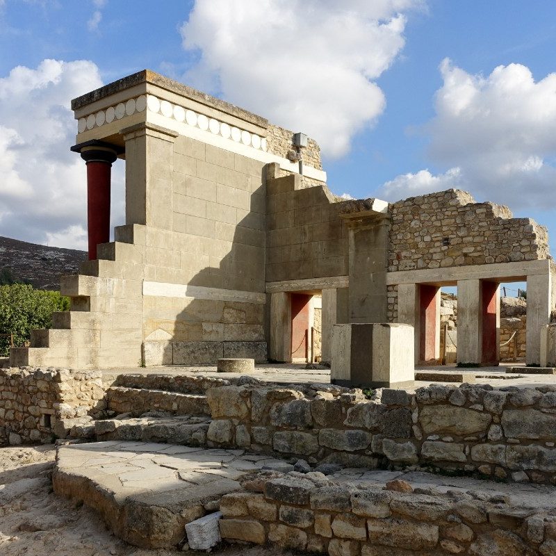 Ruins of The Palace of Knossos in Crete, Greece.