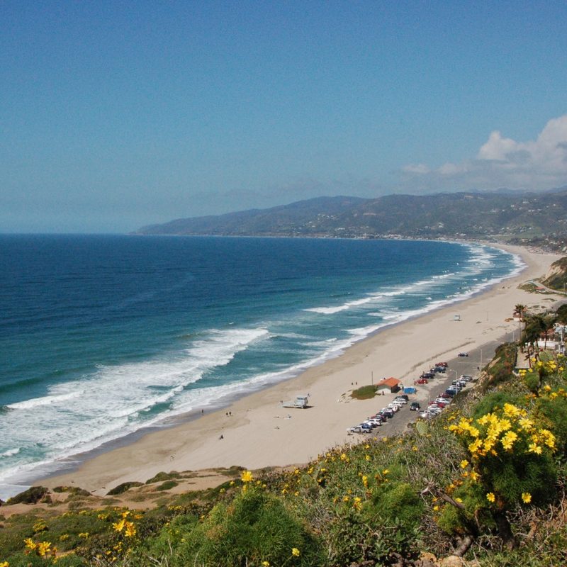 A look at Zuma Beach from Point Dume in Malibu, California