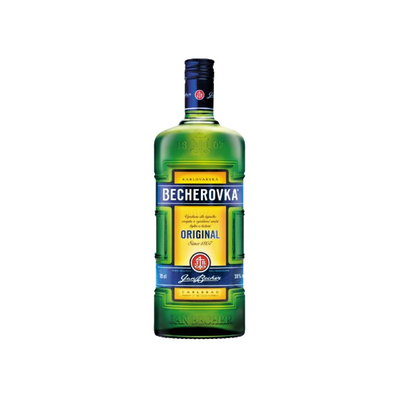 A bottle of Becherovka.