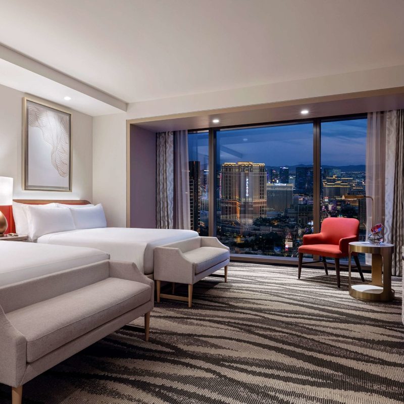 A hotel room at the Conrad Las Vegas