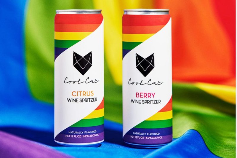 A pair of Cool Cat wine spritzers