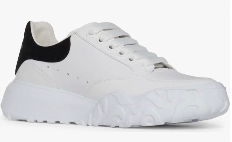 White sneaker on a white background.
