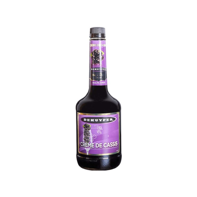 A bottle of Creme de Cassis.