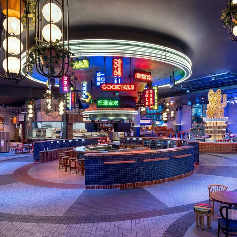 The Famous Foods food hall at Resorts World Las Vegas