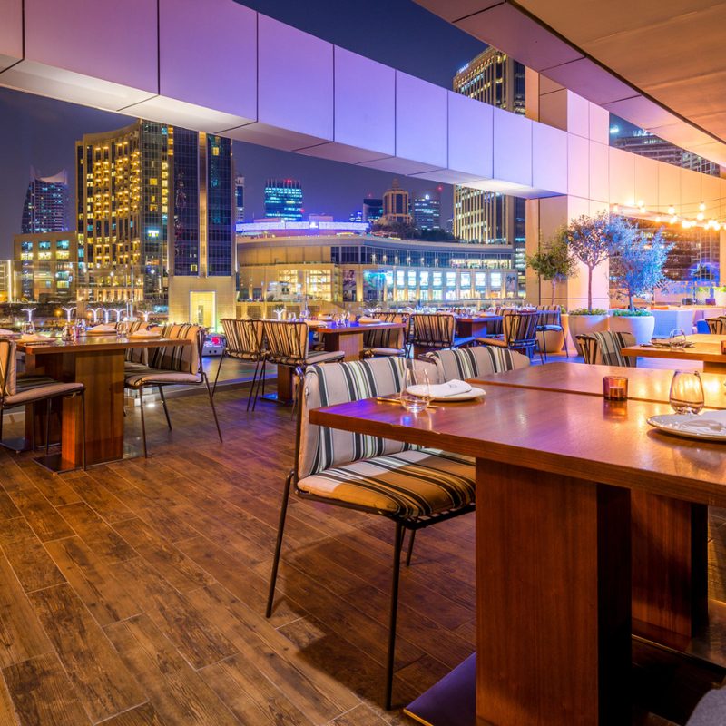 The dining room at Marina Social in Dubai