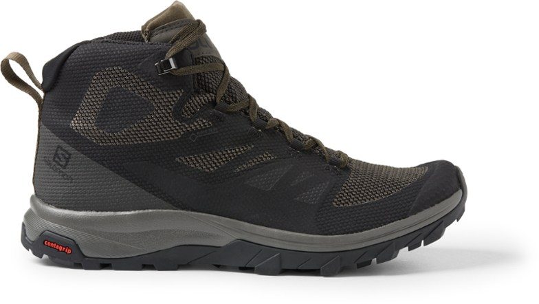 Saloman Outline hiking boot on a white background.
