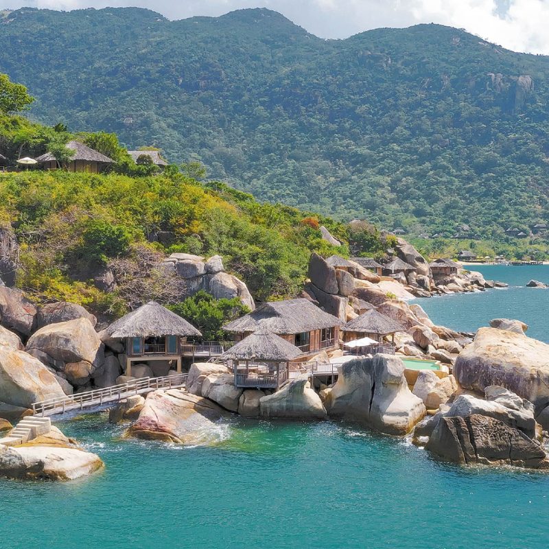 The rooms on the water at Six Senses Resort in Vietnam
