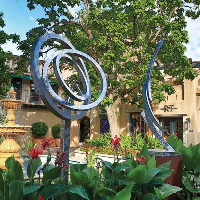 A look at the North Sculpture Garden at Tlaquepaque Arts and Shopping Village in Sedona, Arizona.