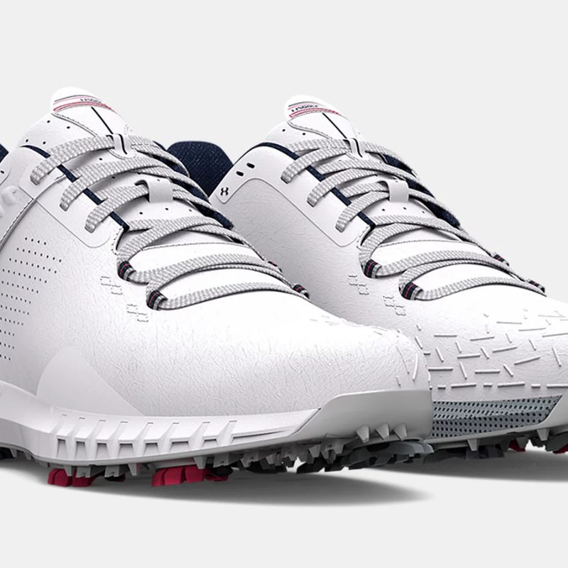 Under Armour HOVR Drive 2 golf shoes in white.