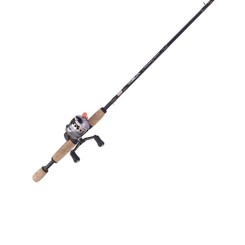 Zebco Delta Spincast Combo Fishing Rod on a white studio background.