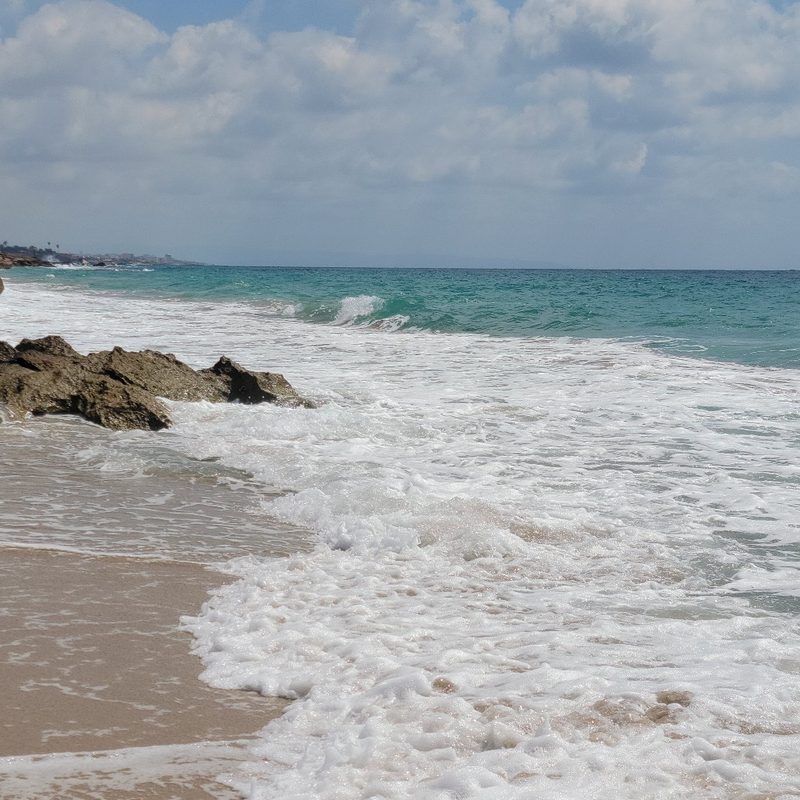 A secluded beach near Rosh Hanikra, Israel.
