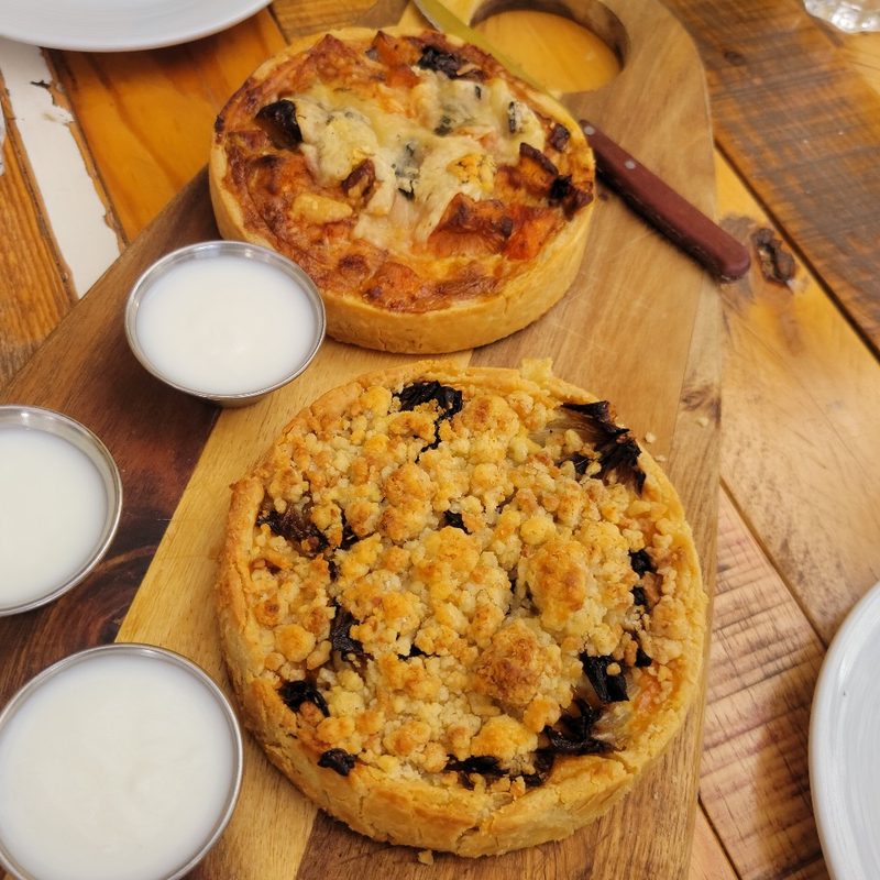 The quiches at Alto Dairy in Shomrat, Israel.