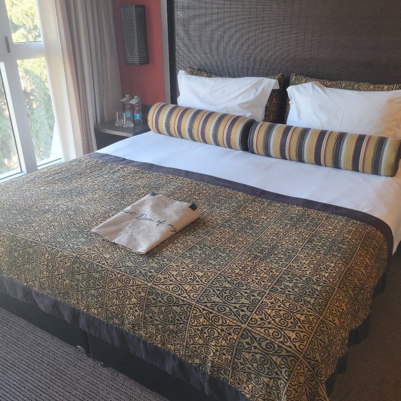 A glimpse inside a hotel room at the Dan Boutique Hotel in Jerusalem, Israel.
